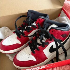 Nike Kids Red, Black, and White Sneakers